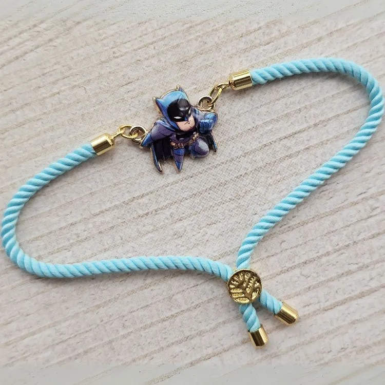 Batman cartoon rakhi in metal for brother